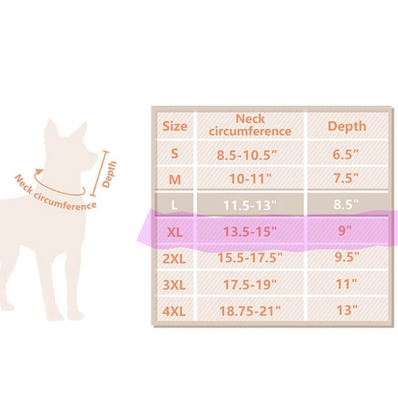 Open Soft Dog Cone, Dog Recovery Collar Blue And Grey - Picture 4 of 4